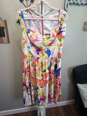 Alyx Cream Dress with Red Zipper Accent